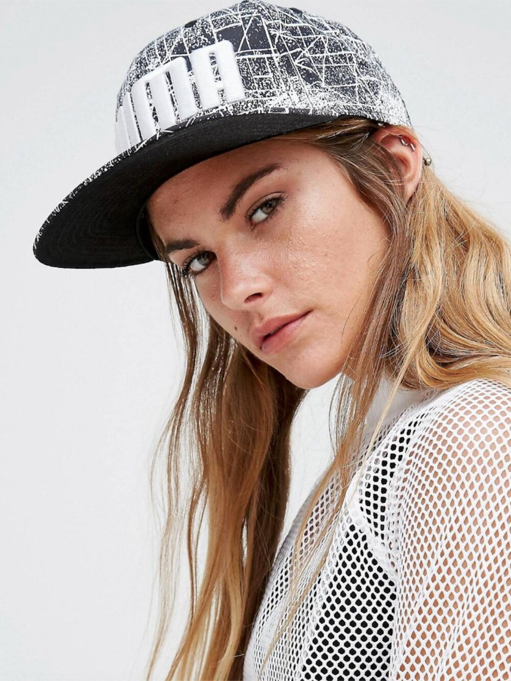Puma Line Print Snapback Cap
